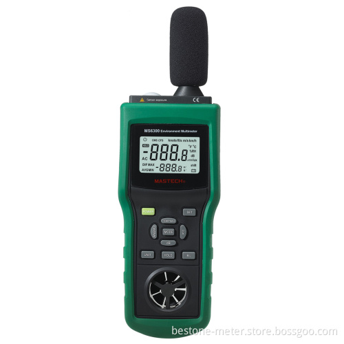 Multifunction Environment Meters, Sound Level Meter, Anemometer, Lux Meter, Temperature and Humidity Meter (MS6300)
